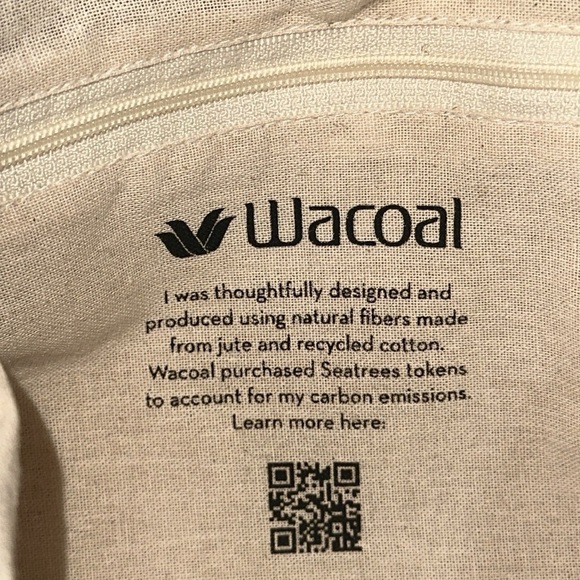 Wacoal Jute & Cotton Double Strap Tote With Detachable Matching Wristlet Pouch - Picture 4 of 7